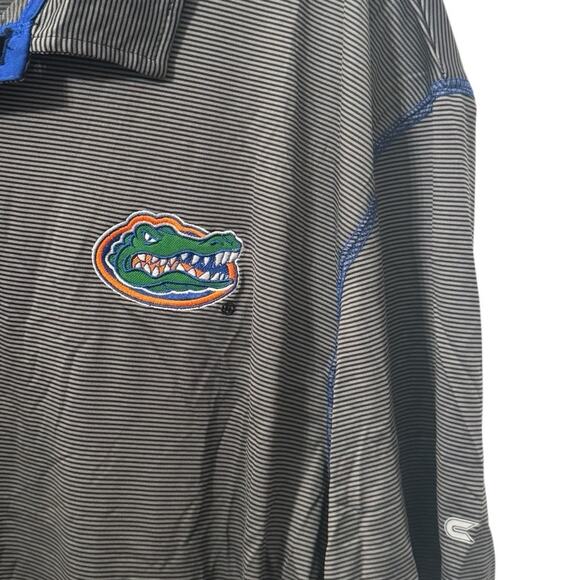 NWT!  Colosseum Black Gray Striped Florida Gators Cameron Polo - Size XL - Picture 6 of 9